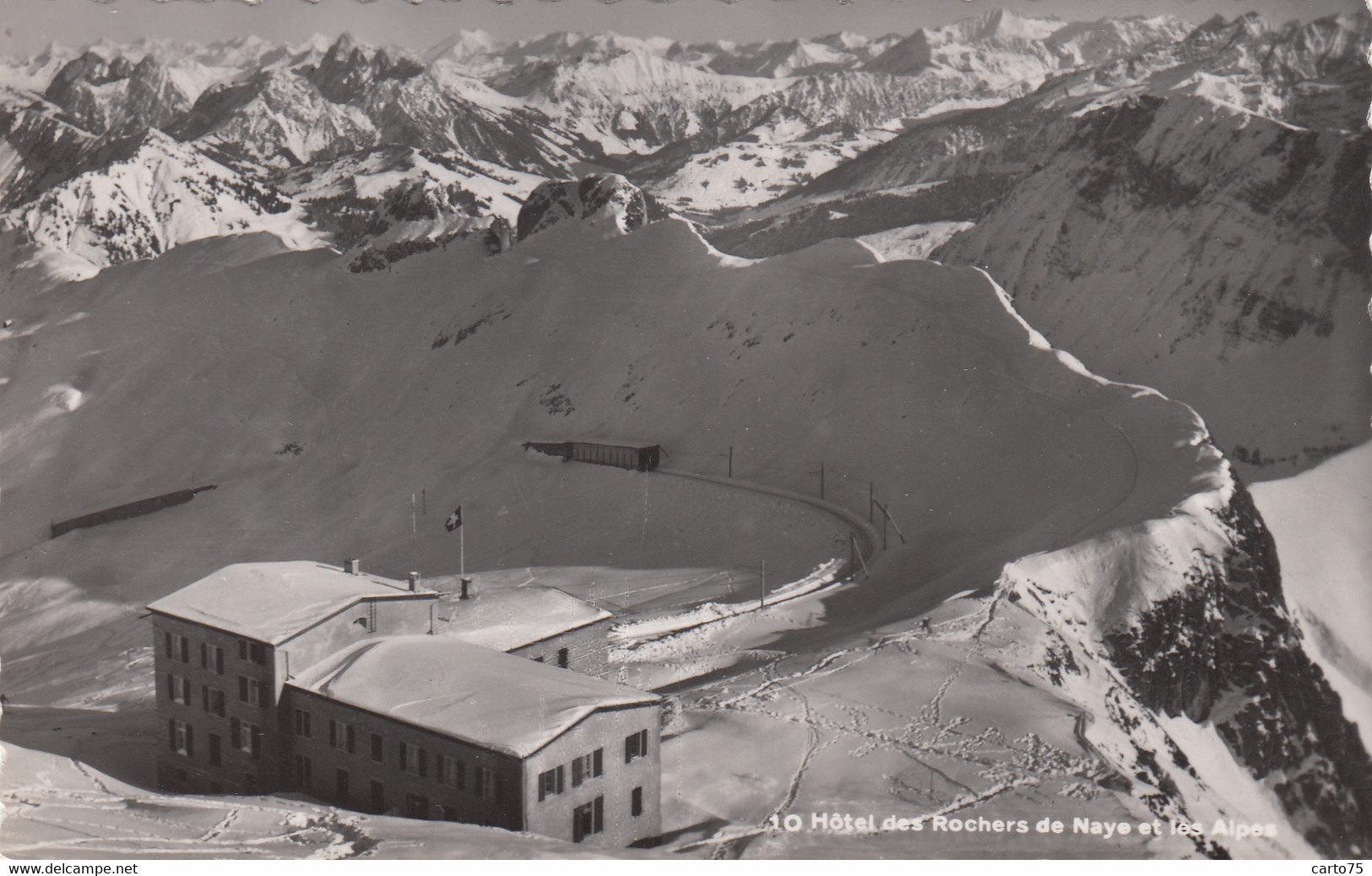 Suisse - Hôtel Des Rochers De Naye Et Les Alpes - Postmarked Chardonne 1954 - Chardonne