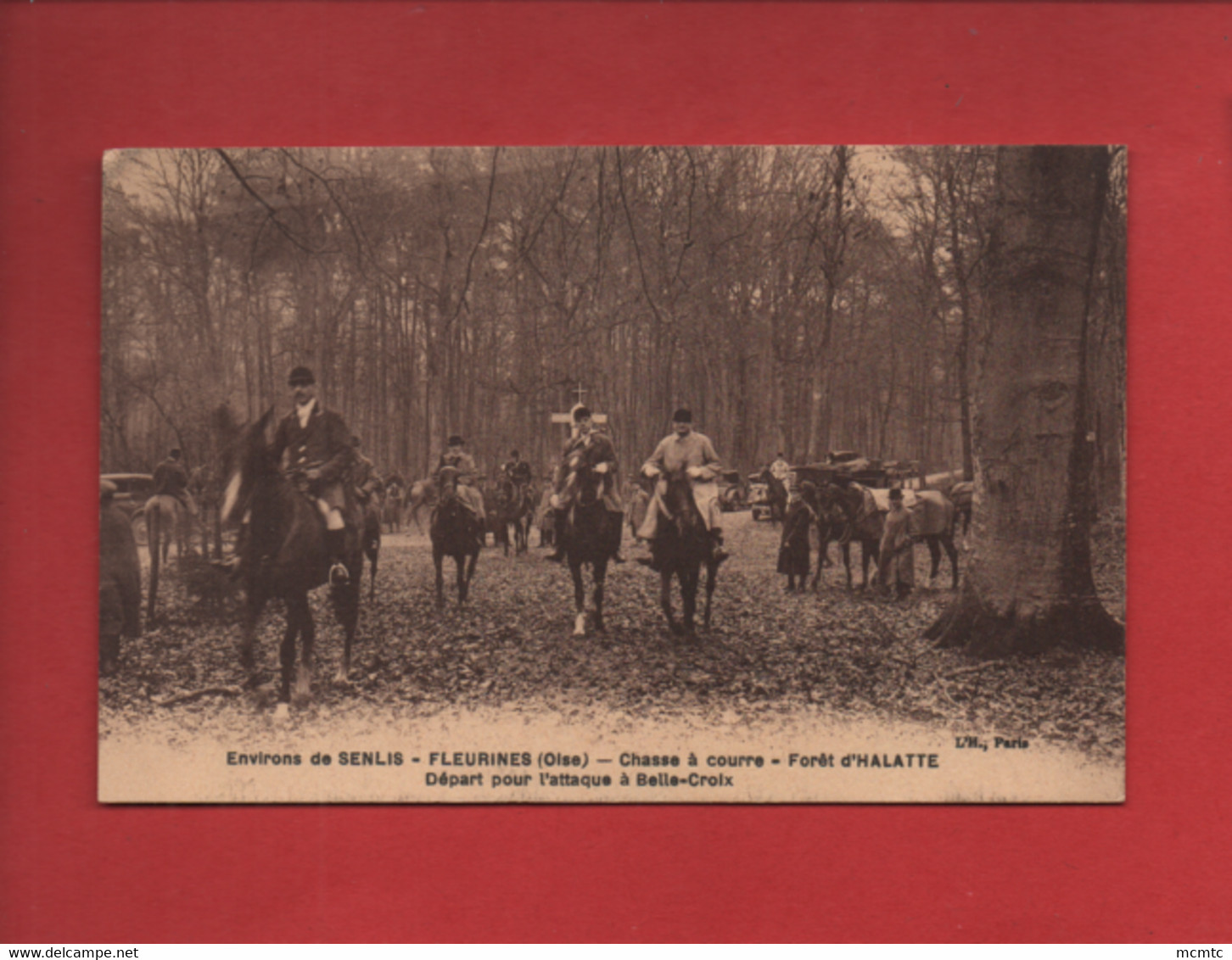 CPA - Chasses En Forêt D'Ermenonville - Le Passage D'un Gué -   Chasse à Courre - Ermenonville