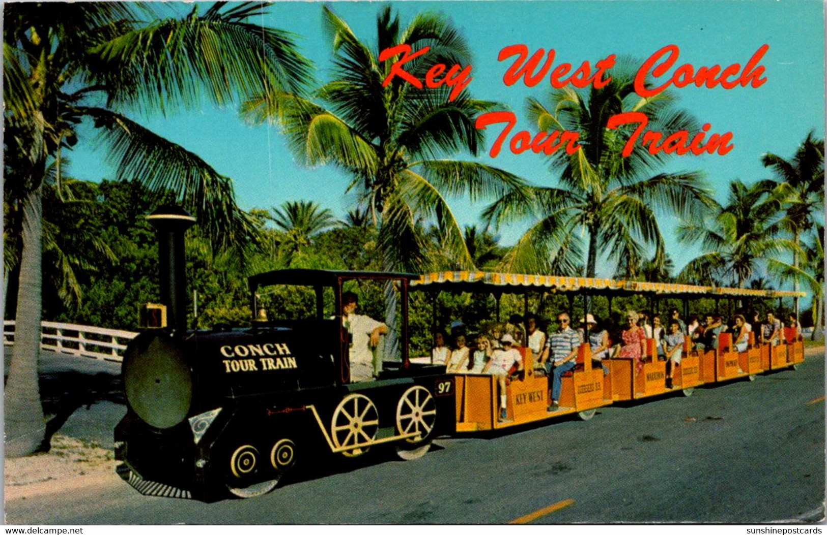 Florida Key West 64 Passenger Conch Tour Train 1970 - Key West & The Keys