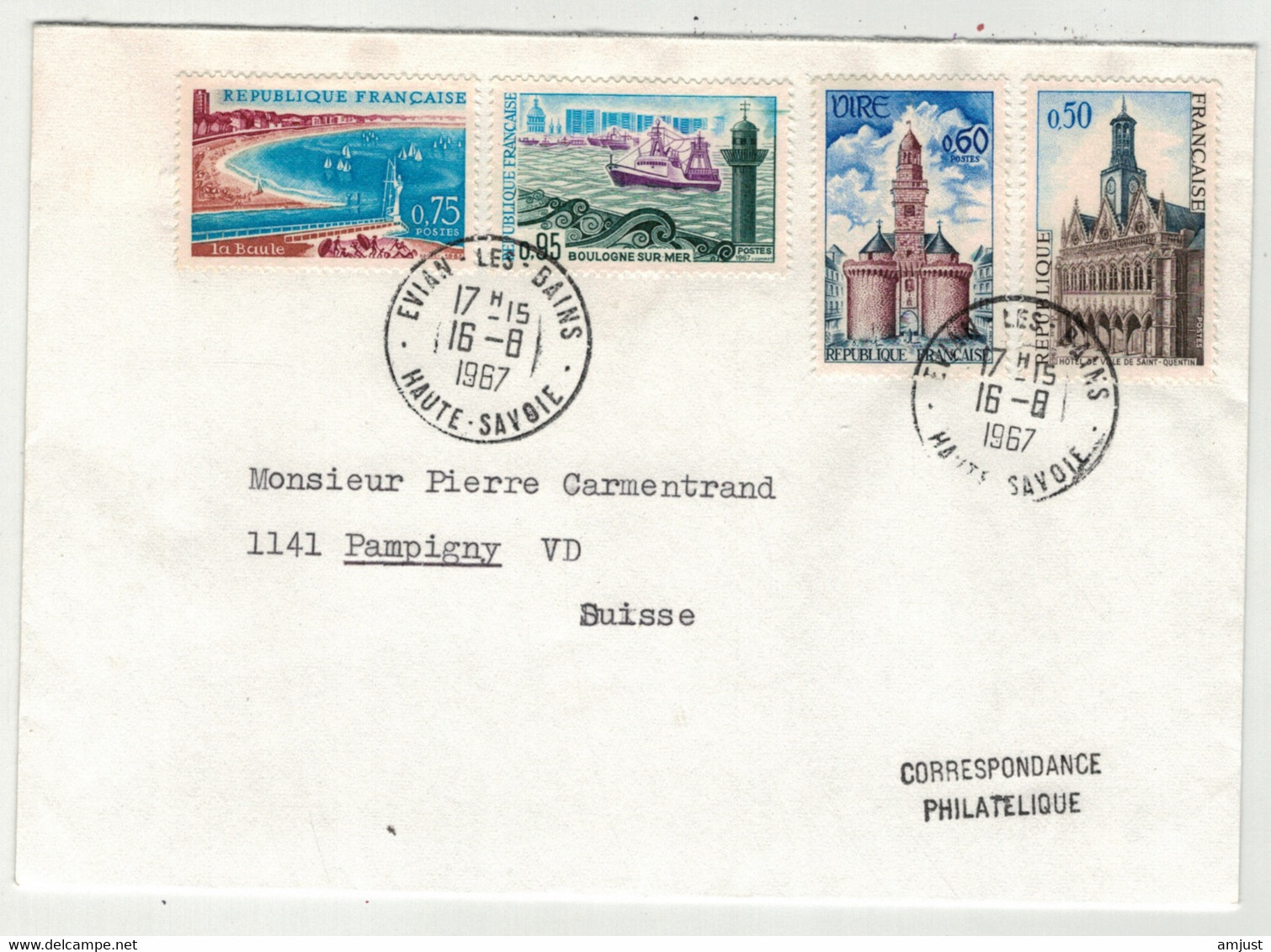 France // 1960-1969 // Lettre Pour La Suisse Le 16.08.1967 - Brieven En Documenten