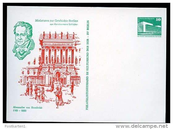 DDR PP18 B2/002-2 Privat-Postkarte ALEXANDER HUMBOLDT Berlin 1983  NGK 3,00 € - Privatpostkarten - Ungebraucht