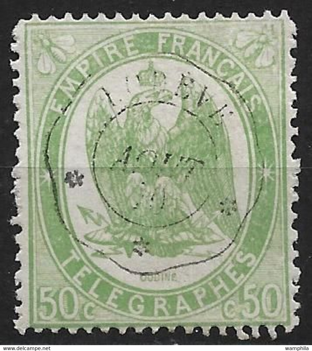 France Télégraphe N°6 Oblitéré Lodève. Cote 20€ . - Telegraph And Telephone