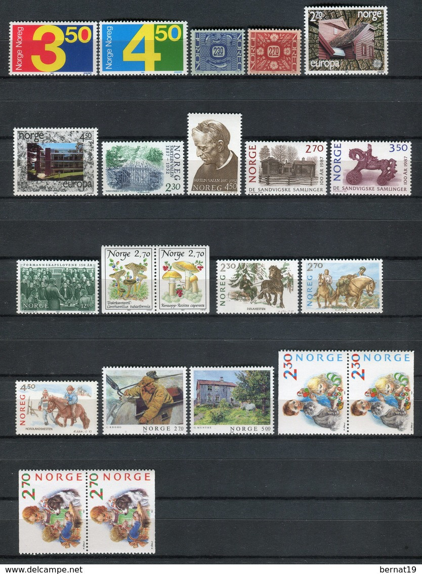 Noruega 1987 Completo ** MNH. - Années Complètes