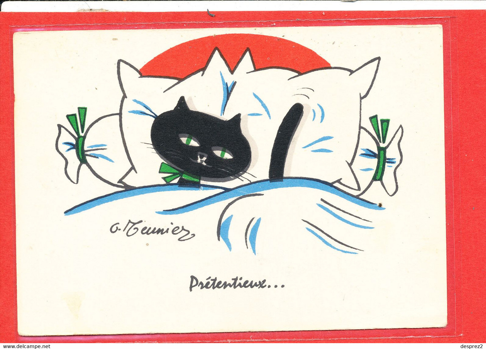 ACHAT IMMEDIAT * CHAT Prétentieux Cp Animée Illustrée Par G MEUNIER   Format 15 Cm X 10.5 Cm - Meunier, G.