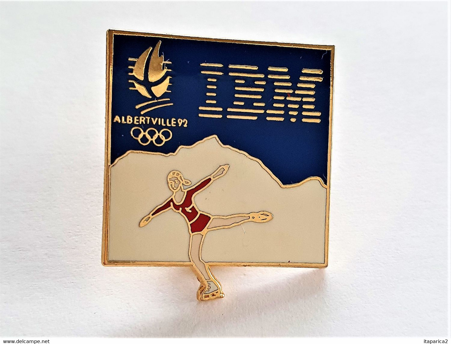 PINS JEUX OLYMPIQUES ALBERTVILLE 92 PATINAGE ARTISTIQUE IBM / 33NAT - Jeux Olympiques
