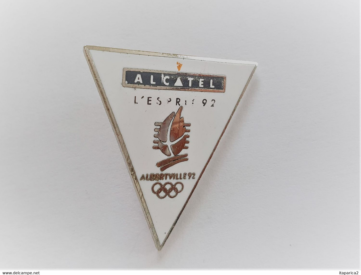 PINS JEUX OLYMPIQUES ALBERTVILLE 92 LOGO ALCATEL L'esprit 92  / 33NAT - Jeux Olympiques