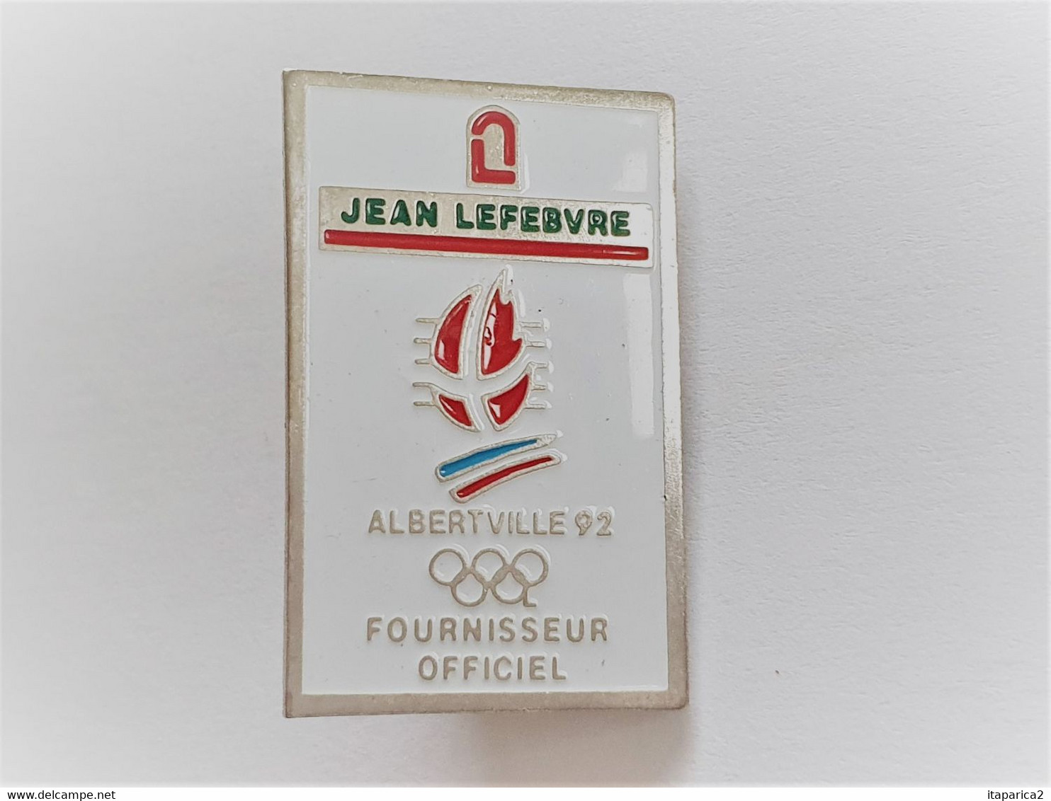 PINS JEUX OLYMPIQUES ALBERTVILLE 92 JEAN LEFEBRE FOURNISSEUR OFFICIEL / 33NAT - Jeux Olympiques