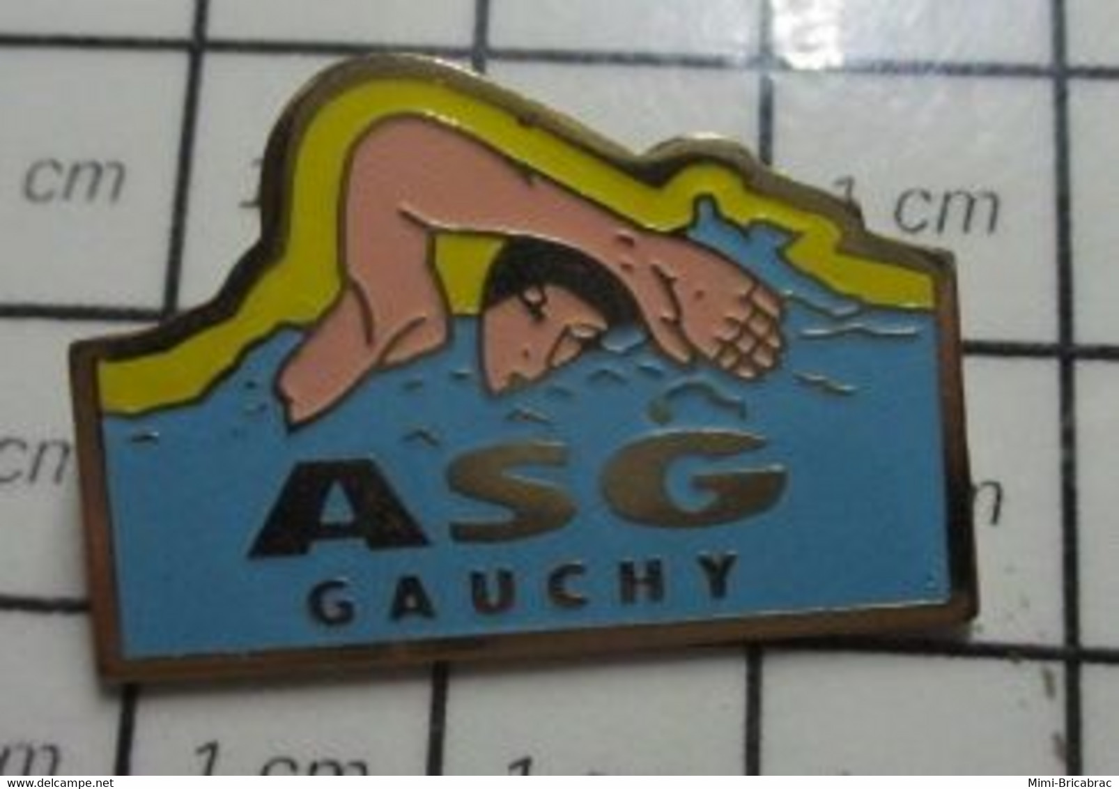 512F Pin's Pins / Beau Et Rare / THEME : SPORTS / NATATION CLUB ASG GAUCHY - Natation