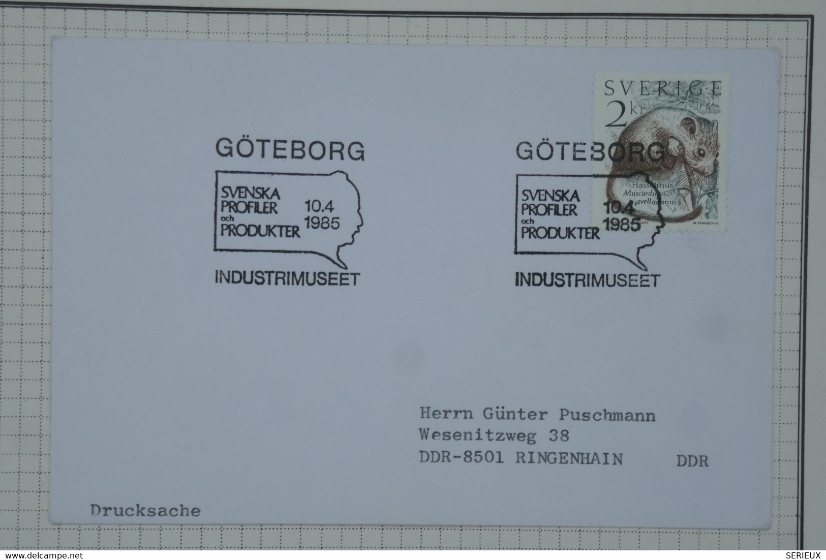 BC7  SVERIGE SUEDE  BELLE  LETTRE  1985 GOTERBORG A  RIGENHAIN DDR  ++ AFFR. PLAISANT - Storia Postale