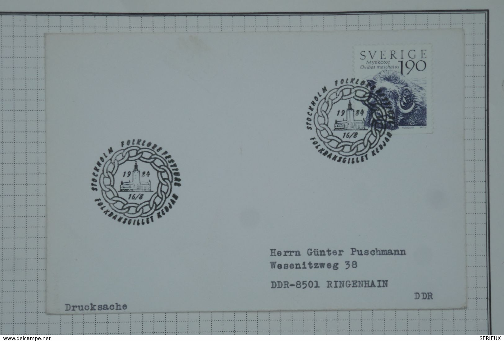 BC7  SVERIGE SUEDE  BELLE  LETTRE  1984 GOTERBORG A  RIGENHAIN DDR  ++ AFFR. PLAISANT - Storia Postale