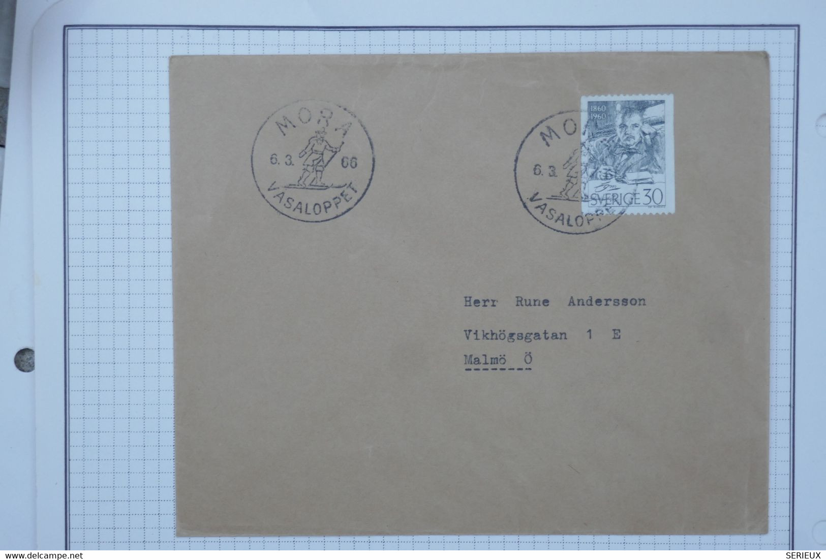 BC7  SVERIGE SUEDE  BELLE  LETTRE  1966 MORA   A  MALMO  + + AFFR. PLAISANT - Briefe U. Dokumente