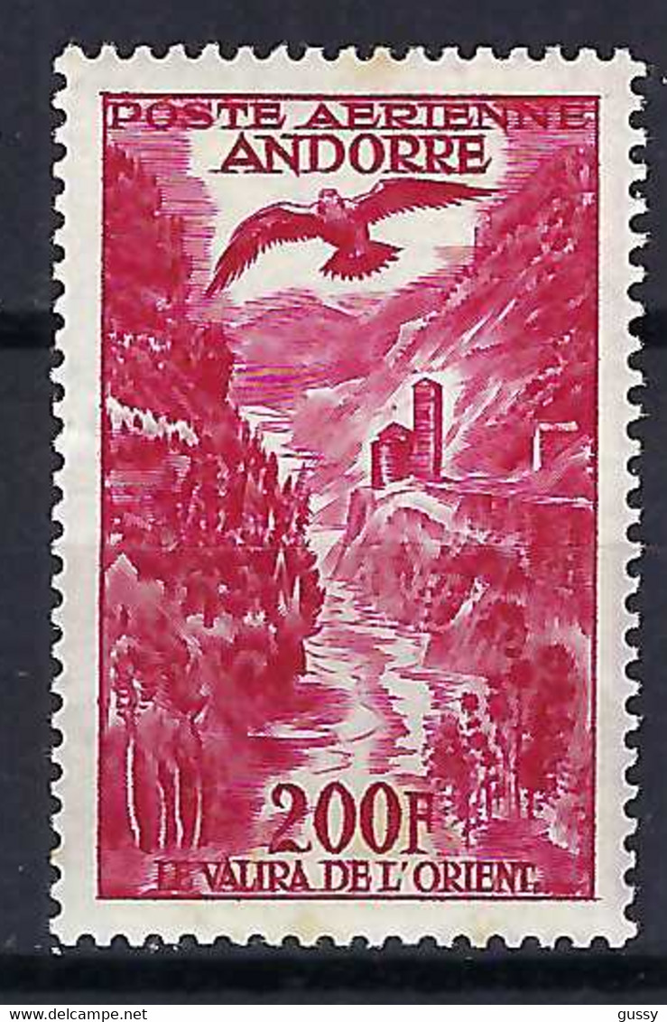 ANDORRE FRANCAIS P.A. 1955-57: Le Y&T 3 Neuf** - Airmail