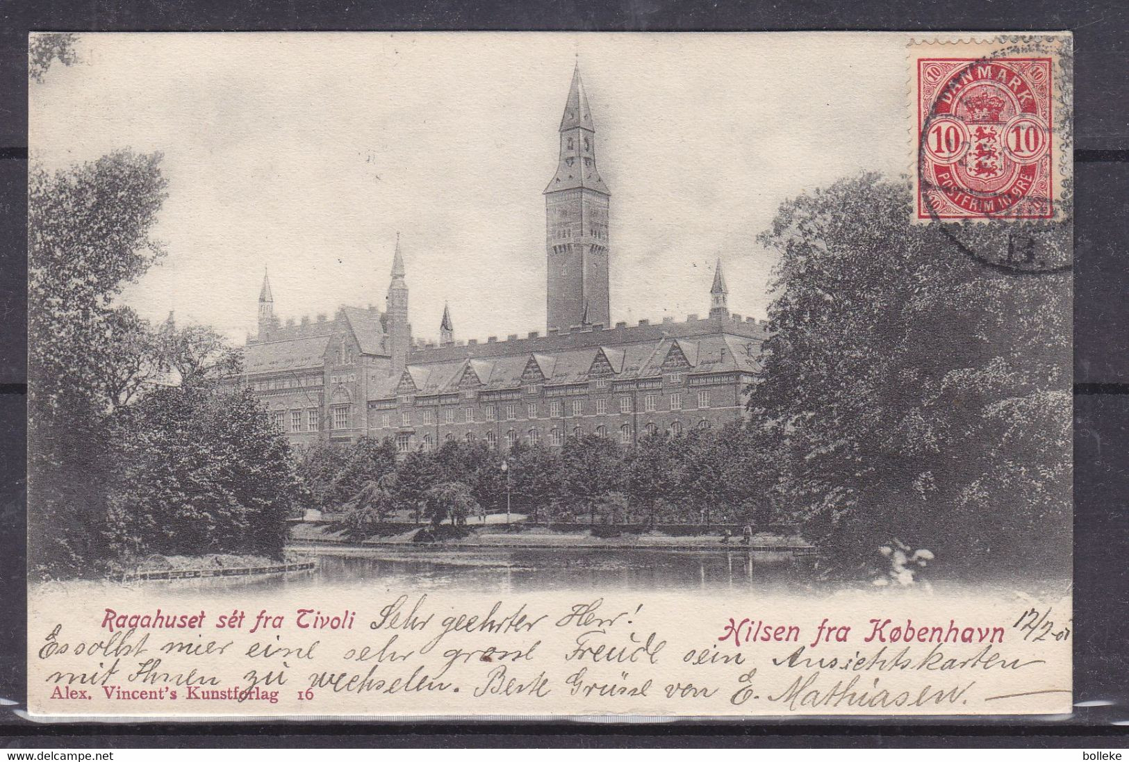 Danemark - Carte Postale De 1905 - Oblit Kjobenhavn - Exp Vers Schönberg Bei Berlin - Vue Tivoli - Cartas & Documentos
