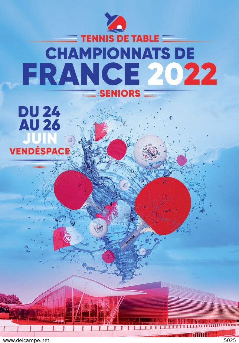 = FRANCE - 2022 - Championnats Mouilleron - Carte Postale - Tennis Table Tischtennis Tavolo - AFCTT - Table Tennis