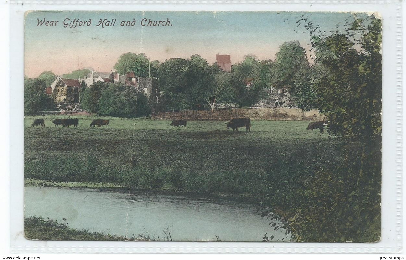 Devon  Postcard  Wear Gifford Hall And Church Frith's Creased Posted Bideford 1904 - Exeter