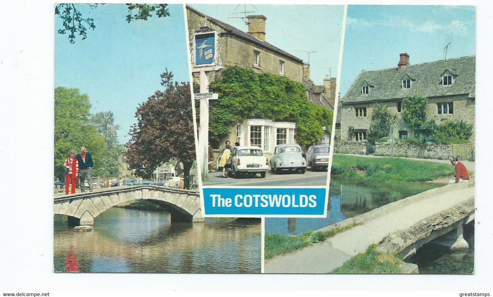 Cotswolds Multiview Lower Slaughter  Postcard  Unused Dennis - Other & Unclassified