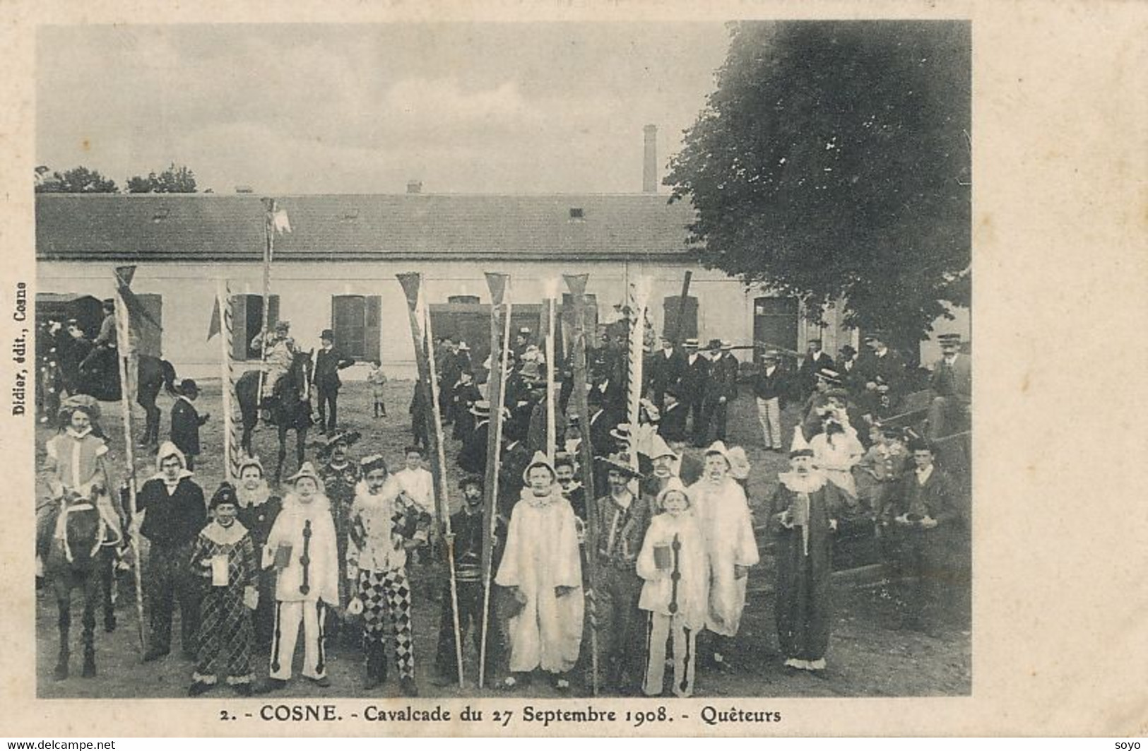 Fete Cavalcade 27/9/1908 Queteurs Pierrot Justice  Cosne Sur Loire - Manifestations
