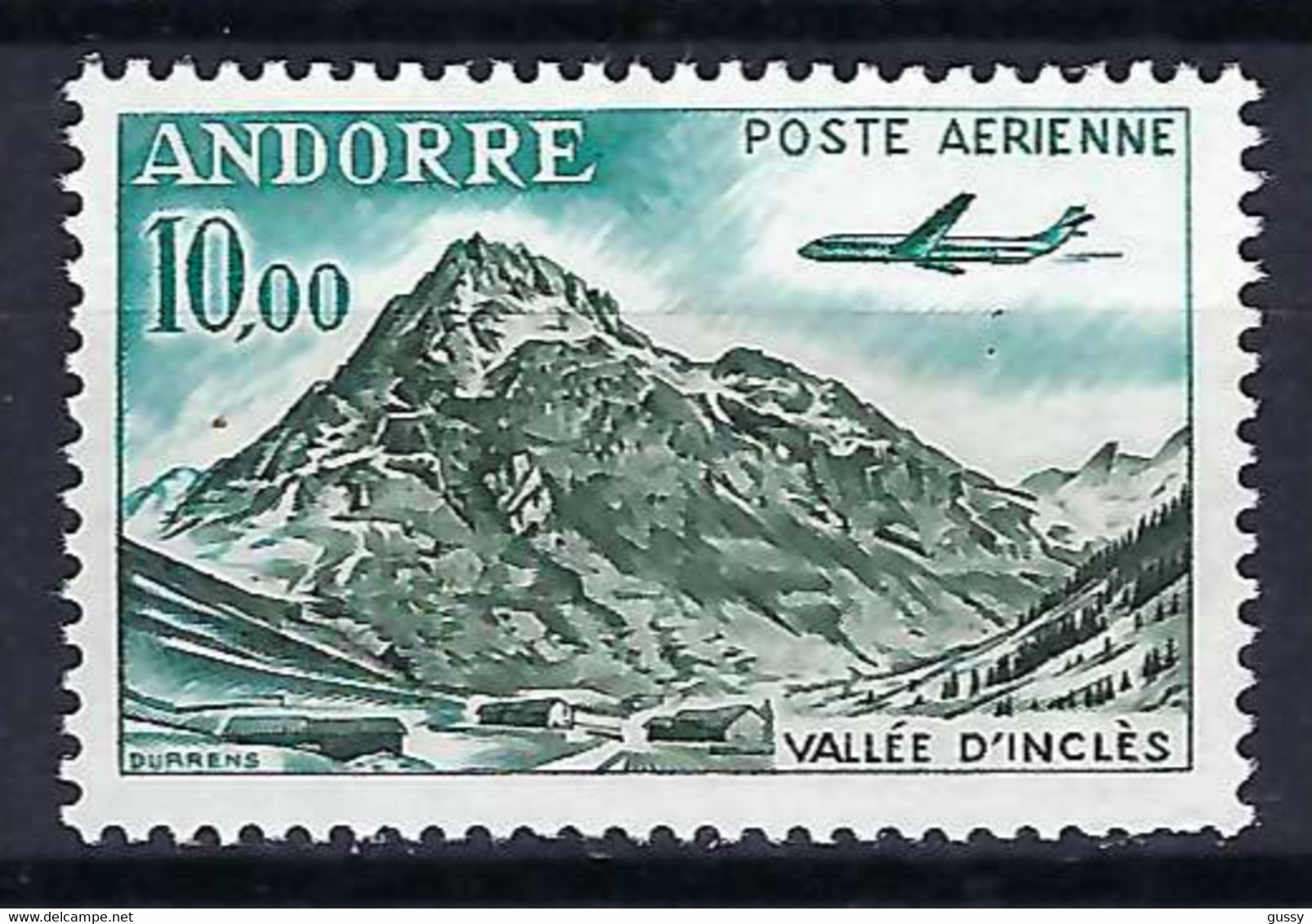 ANDORRE FRANCAIS P.A. 1964: Le Y&T 8 Neuf** - Airmail