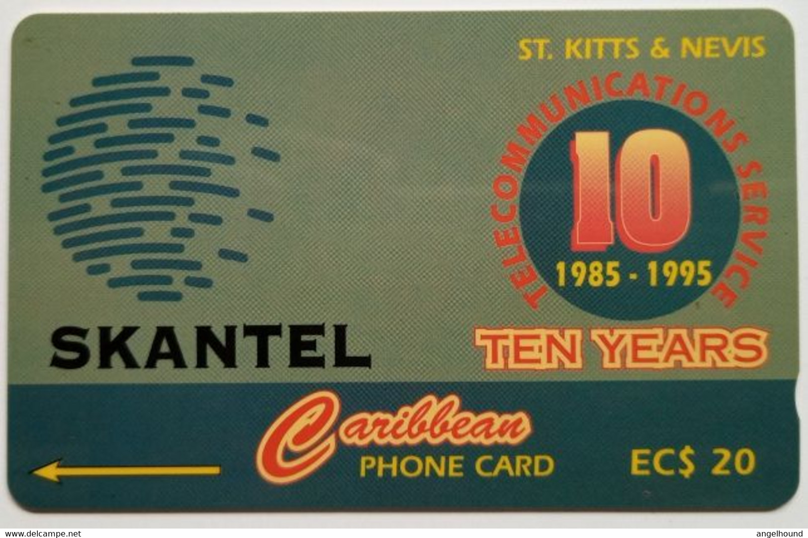St. Kitts And Nevis  EC$20  15CSKA " Skantel 10 Years " - St. Kitts & Nevis