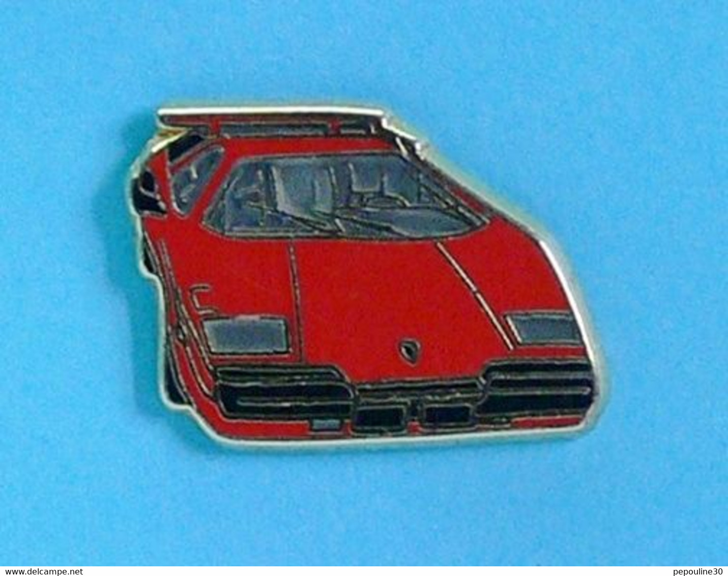 1 PIN'S  //    ** SUPERBE  LAMBORGHINI COUNTACH / 1971 ** . (Ballard Collection Doré à L'OR Fin) - Porsche