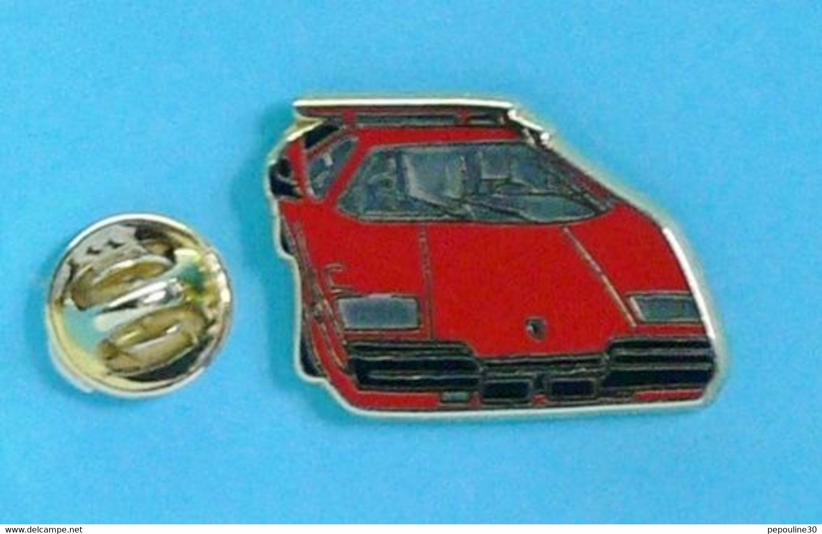 1 PIN'S  //    ** SUPERBE  LAMBORGHINI COUNTACH / 1971 ** . (Ballard Collection Doré à L'OR Fin) - Porsche