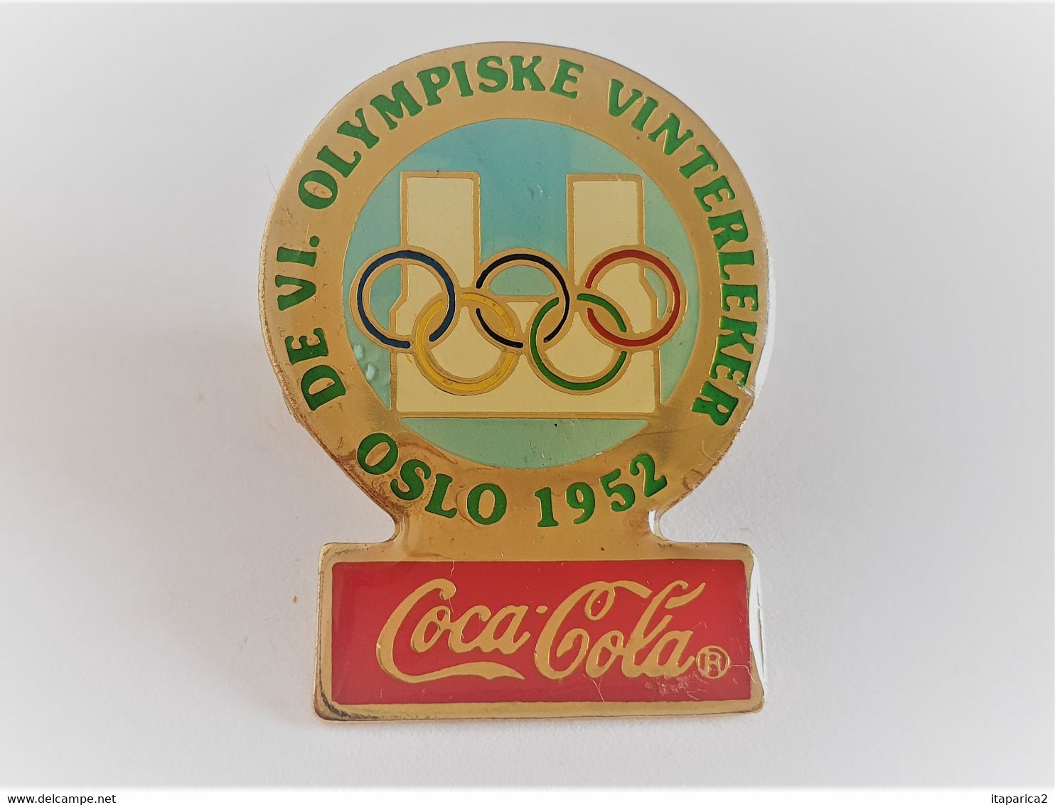 PINS JEUX OLYMPIQUES COCA COLA DE VI OLYMPISKE VINTERLEKER OSLO 1952 . AU DOS 1990 /  33NAT - Jeux Olympiques