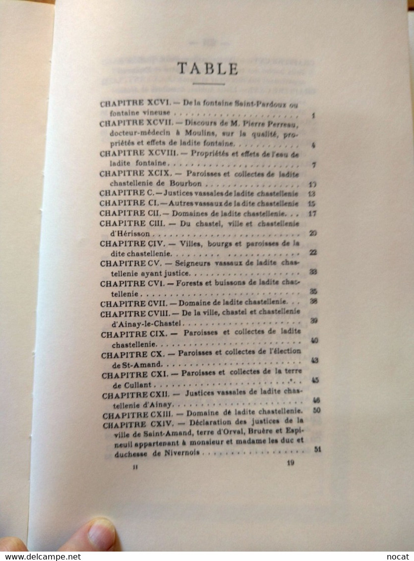 générale description du Bourbonnais Nicolas de Nicolay tome I et II 1889 réimpression de 1974