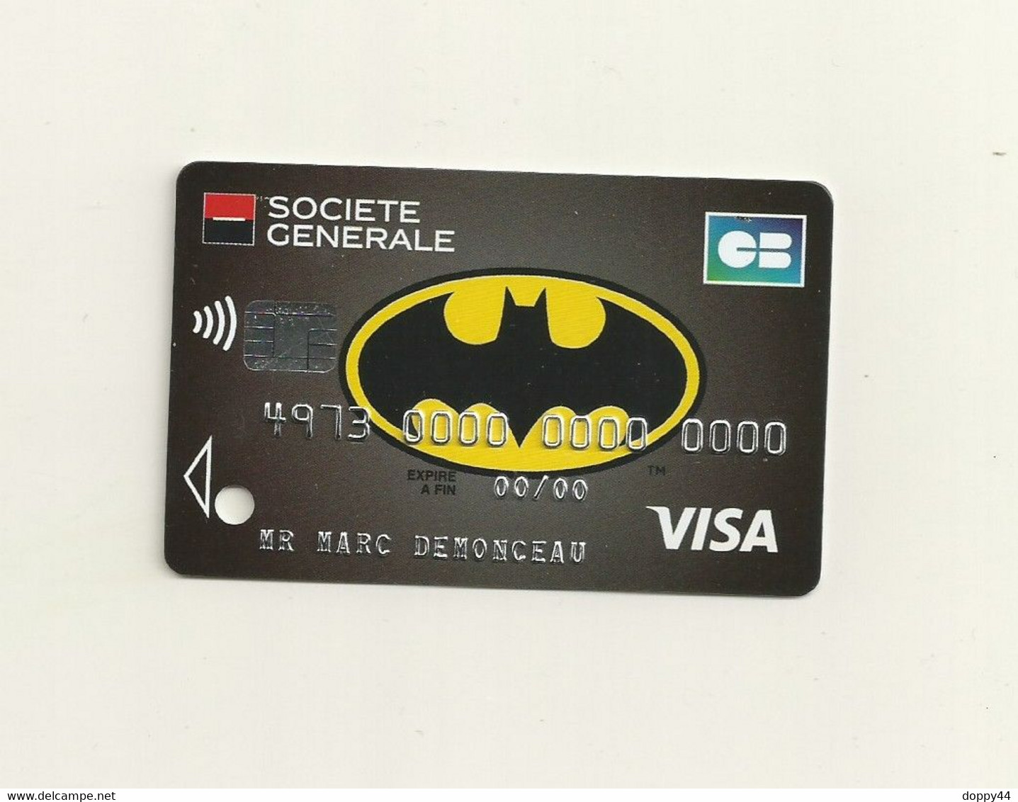 CARTE DE DEMONSTRATION CB VISA THEME BATMAN. - Credit Cards (Exp. Date Min. 10 Years)