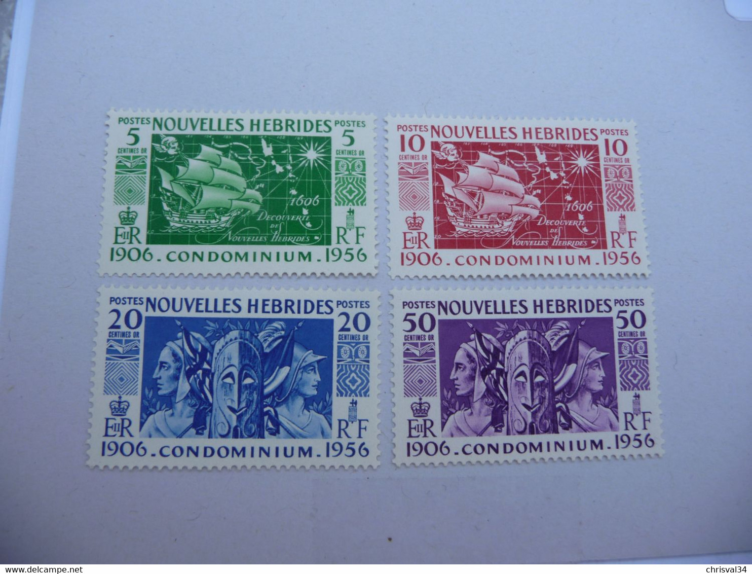 TIMBRES   NEW  HÉBRIDES   SERIE  N  167  A  170     COTE  8,50  EUROS   NEUFS* - Ongebruikt