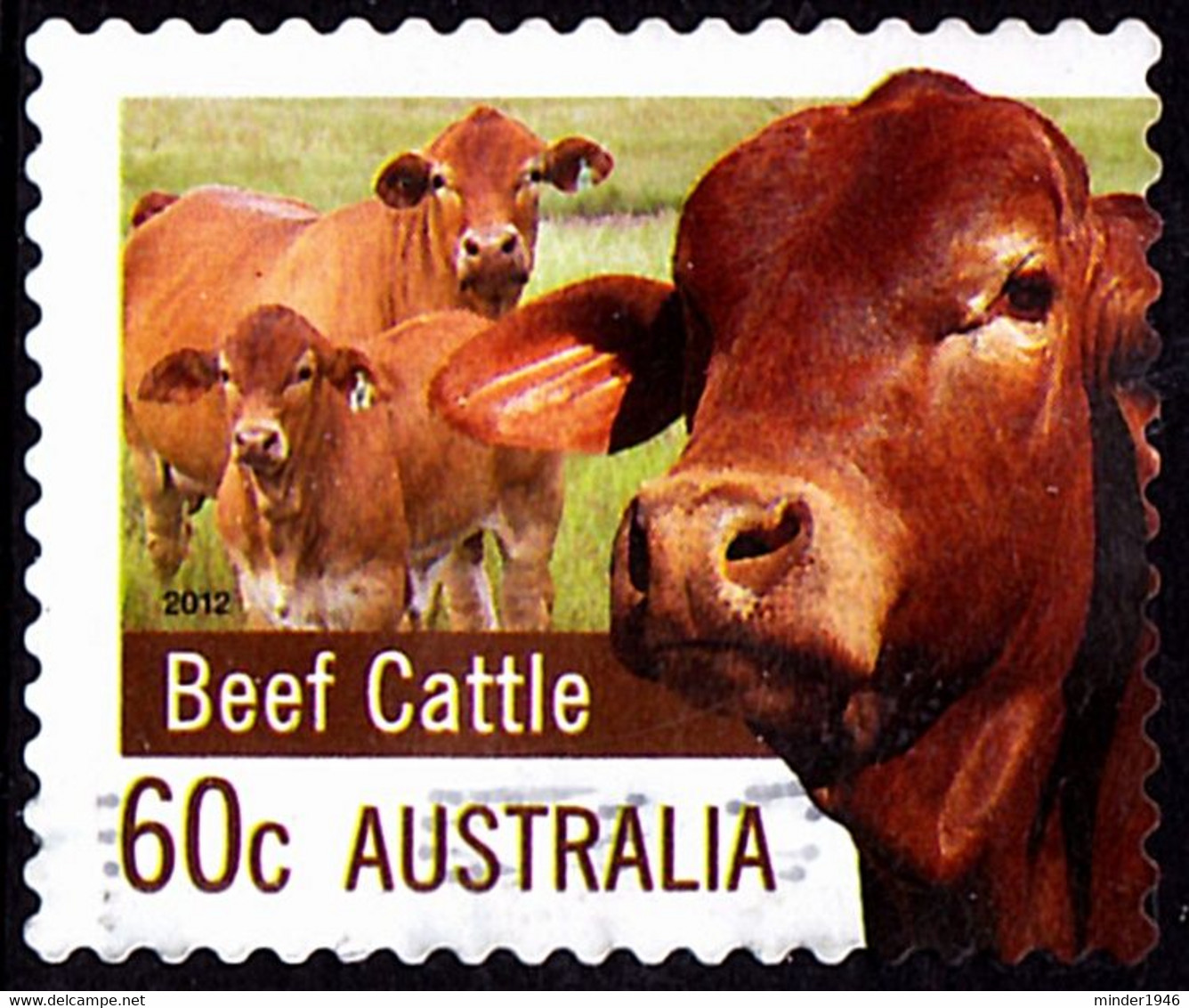 AUSTRALIA 2012 QEII 60c Multicoloured, Farming-Beef Cattle FU - Used Stamps