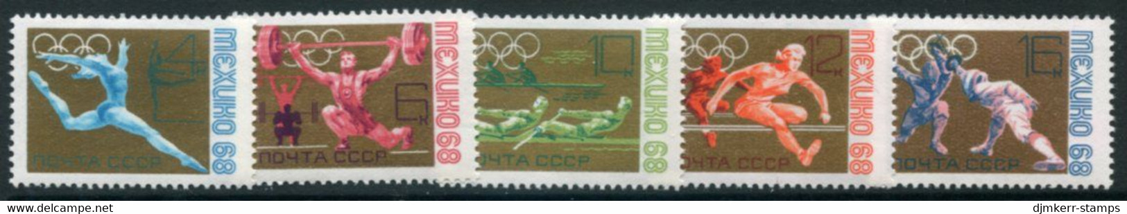 SOVIET UNION 1968 Olympic Games, Mexico MNH / **  Michel 3517-21 - Unused Stamps