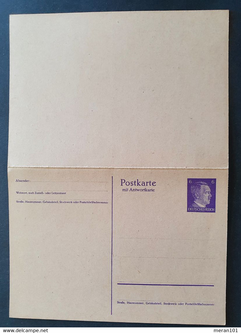 Deutsches Reich 1941, Postkarte P302 Antwortkarte Ungebraucht - Covers & Documents