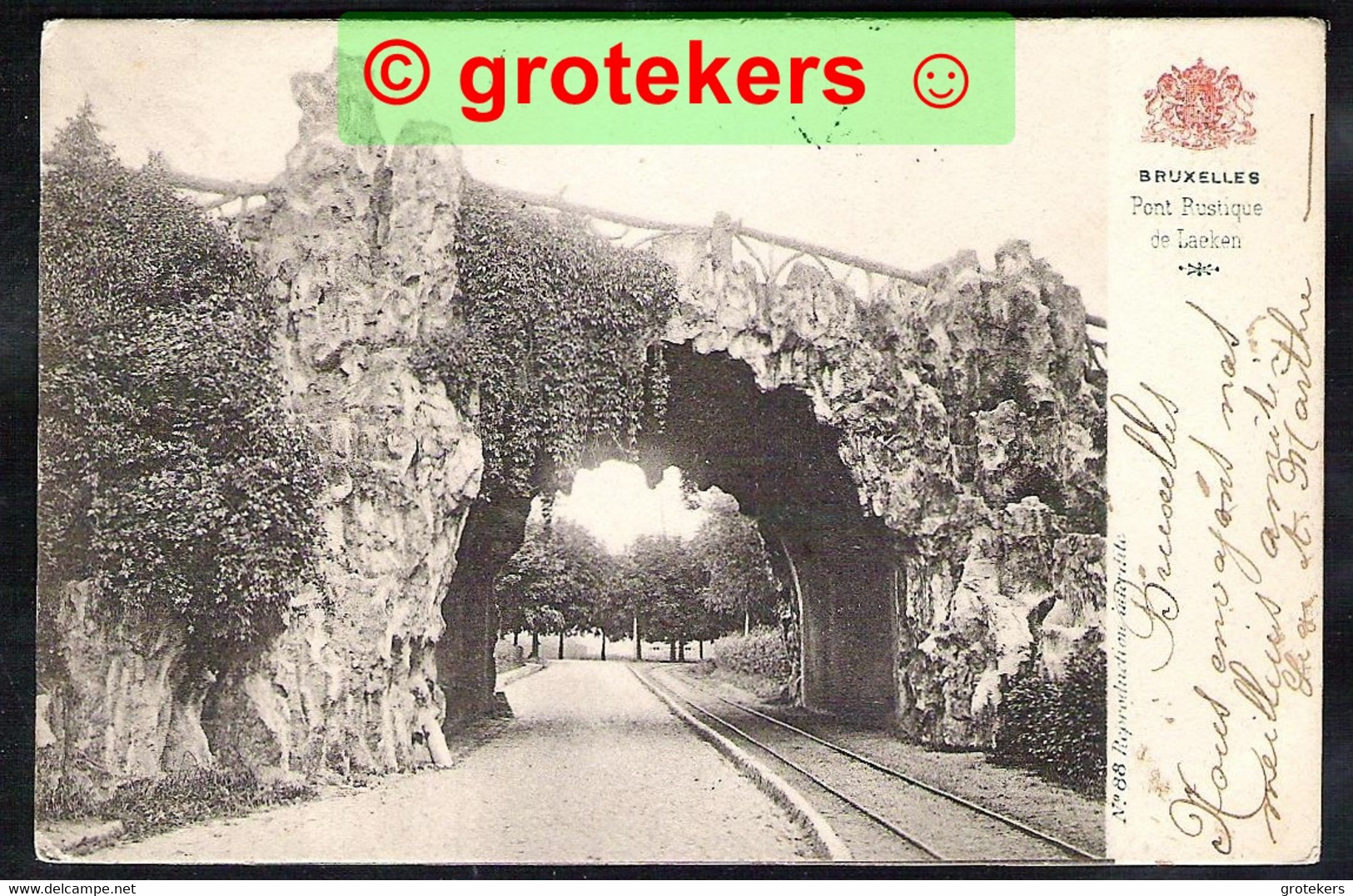 BRUXELLES Pont Rustique De Laeken 1904 - Bossen, Parken, Tuinen