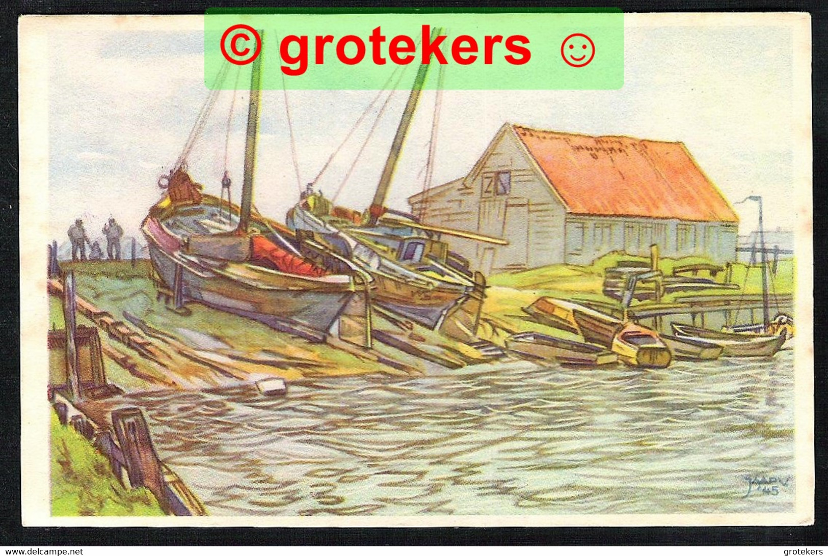 SPAKENBURG Schepen Op De Helling ± 1920 ? - Spakenburg