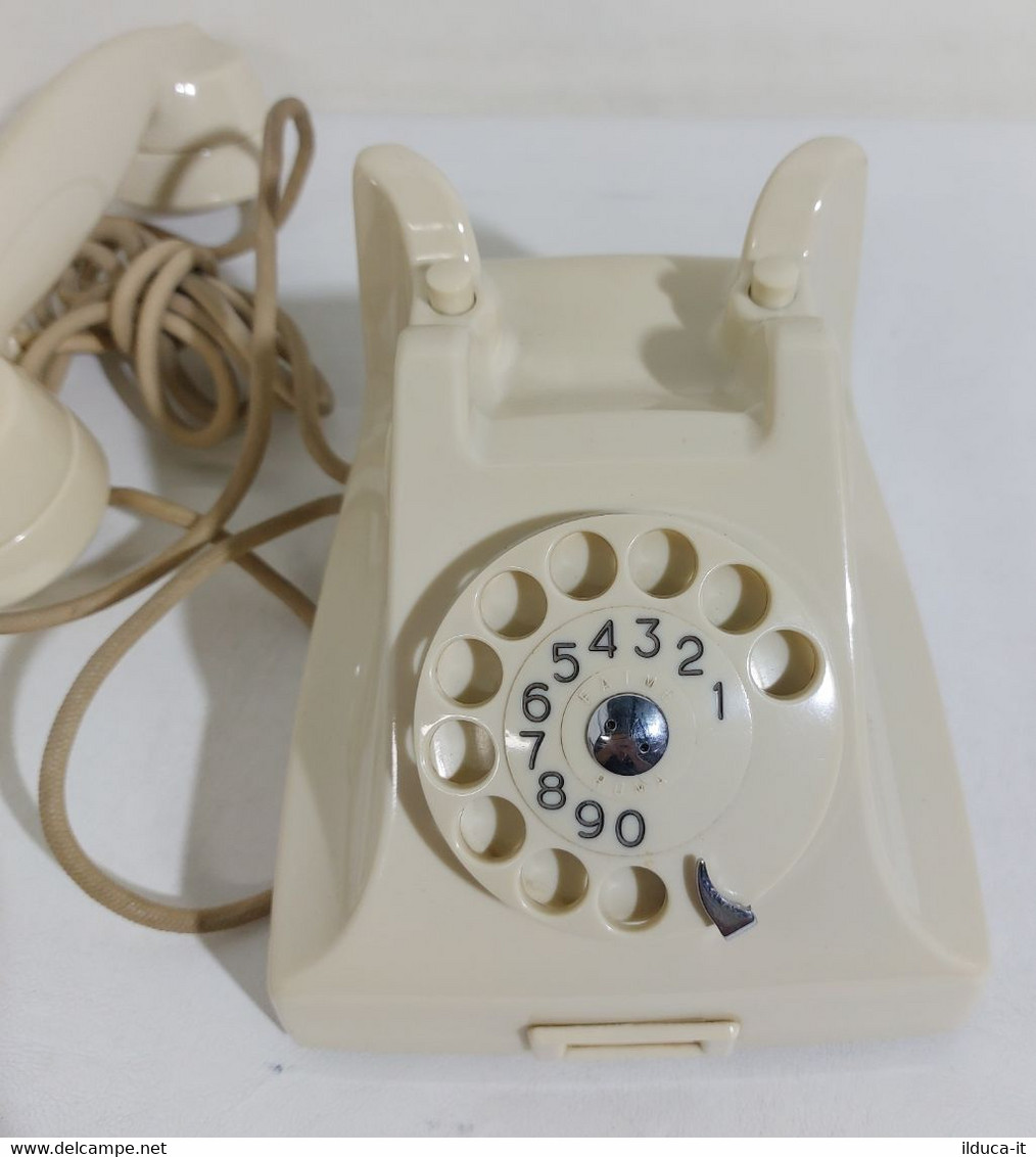 I107546 Telefono Fisso BIANCO In Bachelite A Disco Vintage - FATME Ericsson DBHF - Telefontechnik