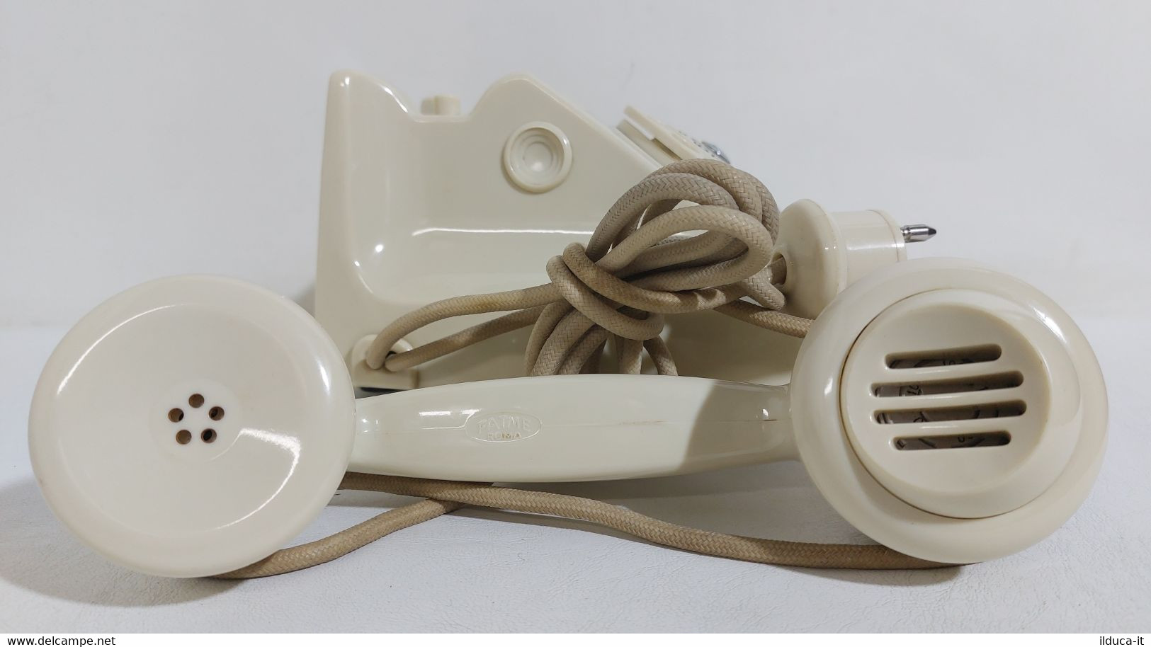 I107546 Telefono fisso BIANCO in bachelite a disco vintage - FATME Ericsson DBHF