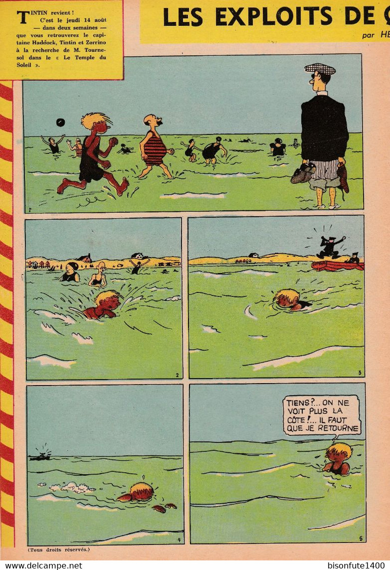 TINTIN - Hergé : Les Aventures De Quick Et Flupke 1ère Version Couleur Datant De 1947 Et Paru Dans Le Journal TINTIN. - Quick Et Flupke