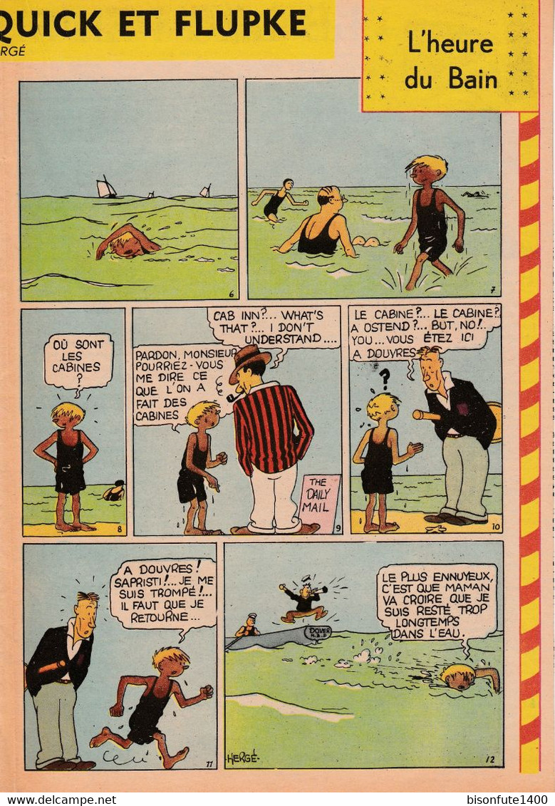 TINTIN - Hergé : Les Aventures De Quick Et Flupke 1ère Version Couleur Datant De 1947 Et Paru Dans Le Journal TINTIN. - Quick Et Flupke