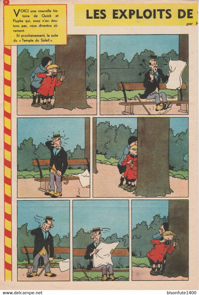 TINTIN - Hergé : Les Aventures De Quick Et Flupke 1ère Version Couleur Datant De 1947 Et Paru Dans Le Journal TINTIN. - Quick Et Flupke