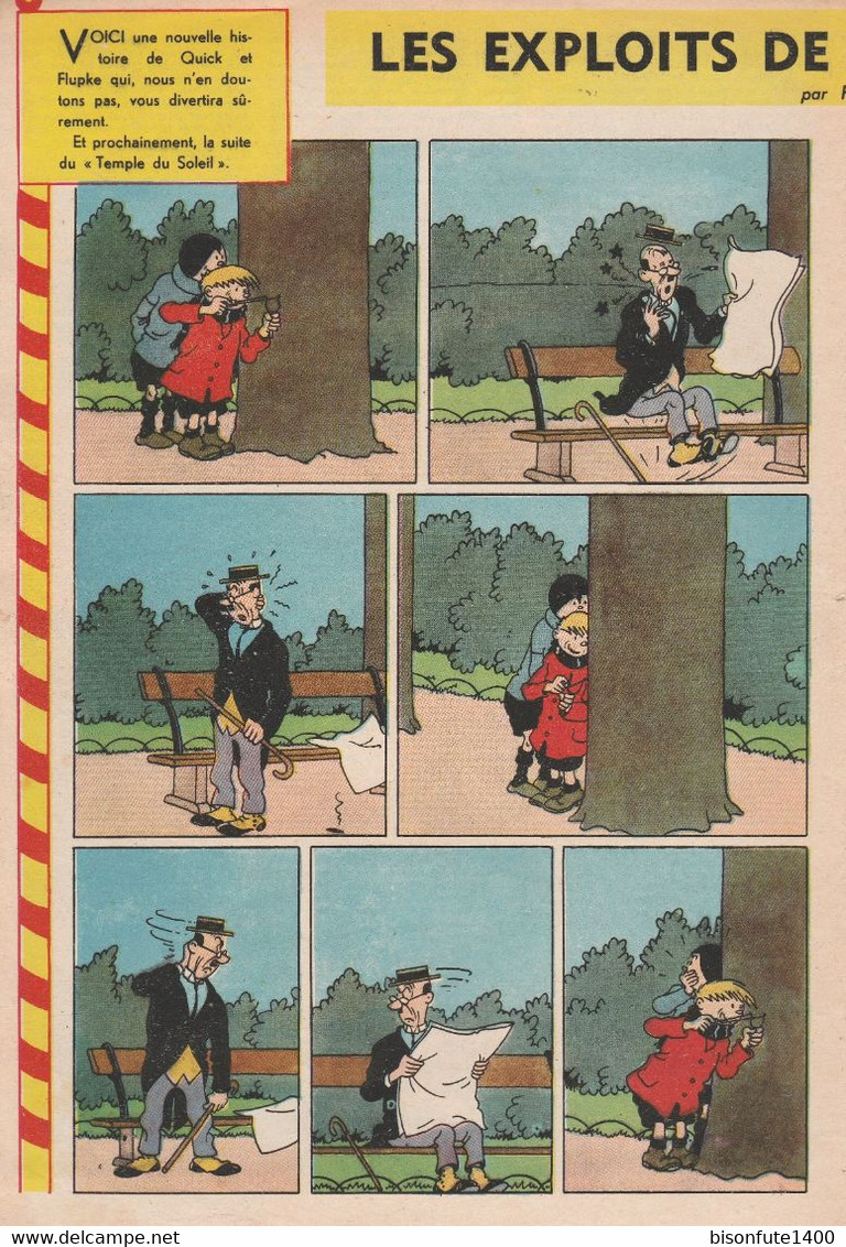 TINTIN - Hergé : Les Aventures De Quick Et Flupke 1ère Version Couleur Datant De 1947 Et Paru Dans Le Journal TINTIN. - Quick Et Flupke