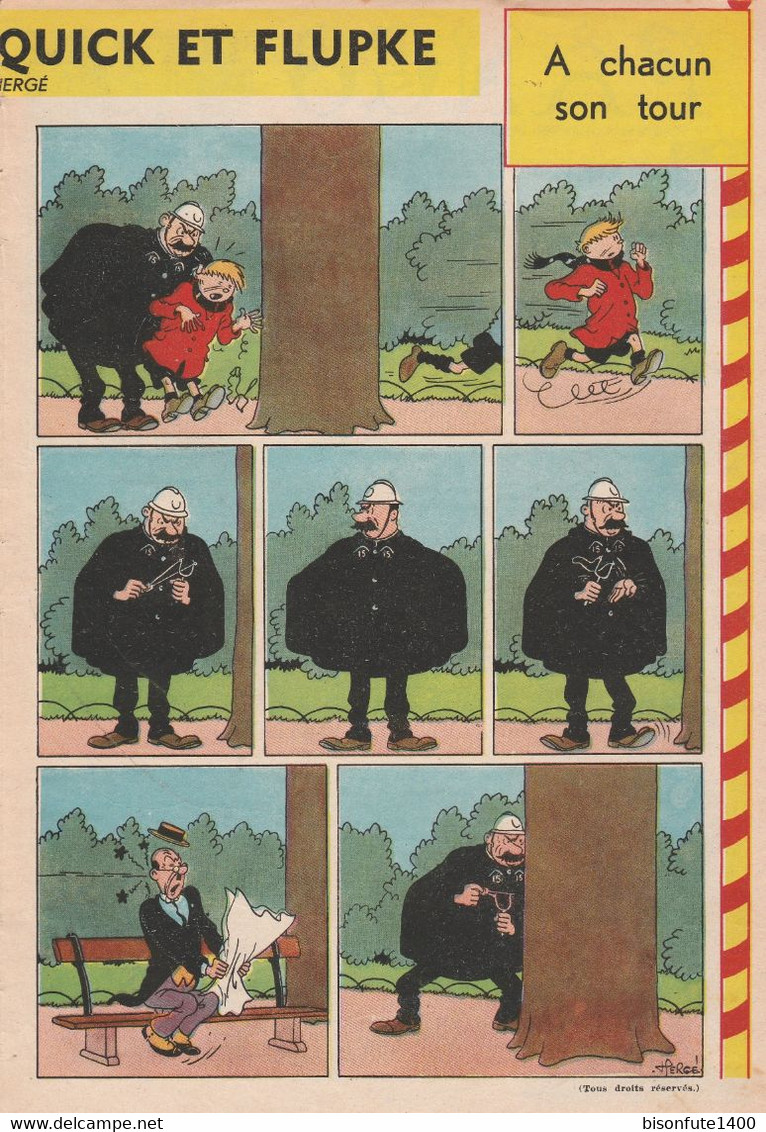 TINTIN - Hergé : Les Aventures De Quick Et Flupke 1ère Version Couleur Datant De 1947 Et Paru Dans Le Journal TINTIN. - Quick Et Flupke