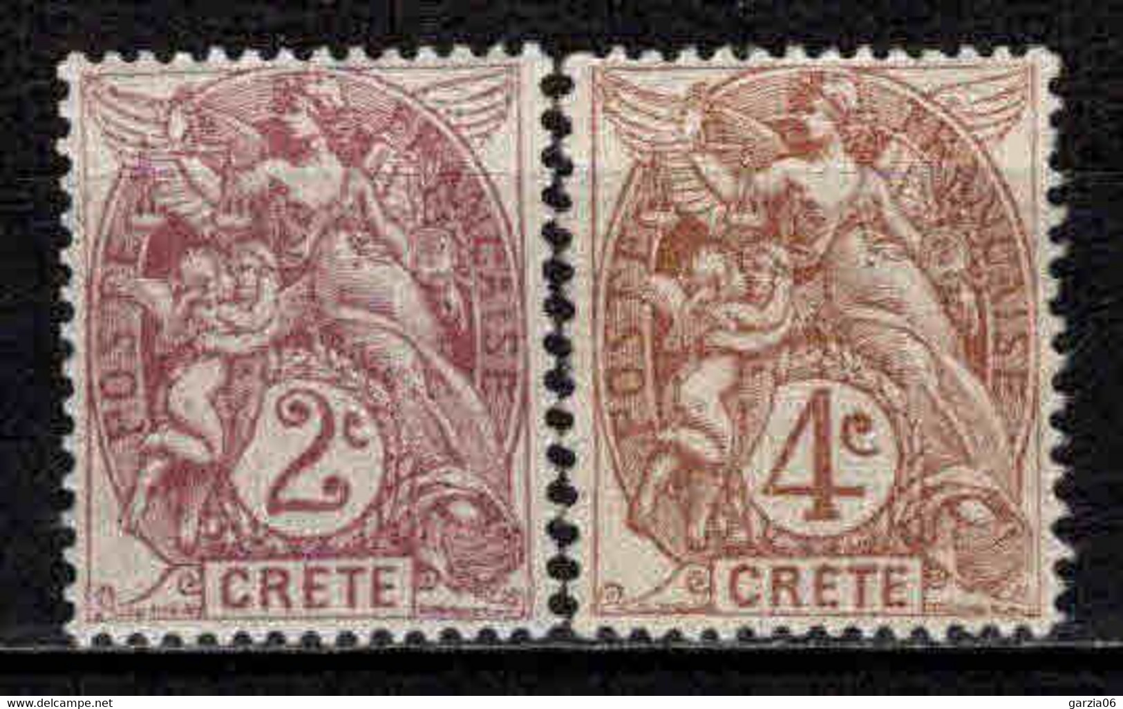Crète - 1902 -  Type Blanc  - N° 2/4  -  Neuf * - MLH - Unused Stamps