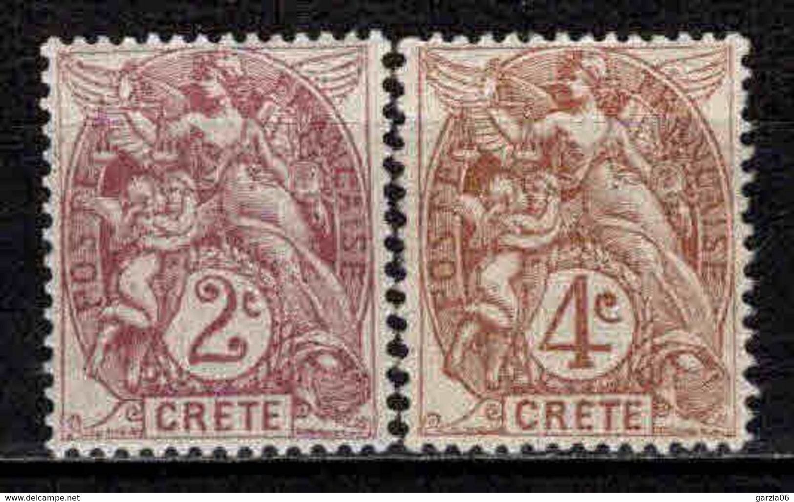 Crète - 1902 -  Type Blanc  - N° 2/4  -  Neuf * - MLH - Ongebruikt