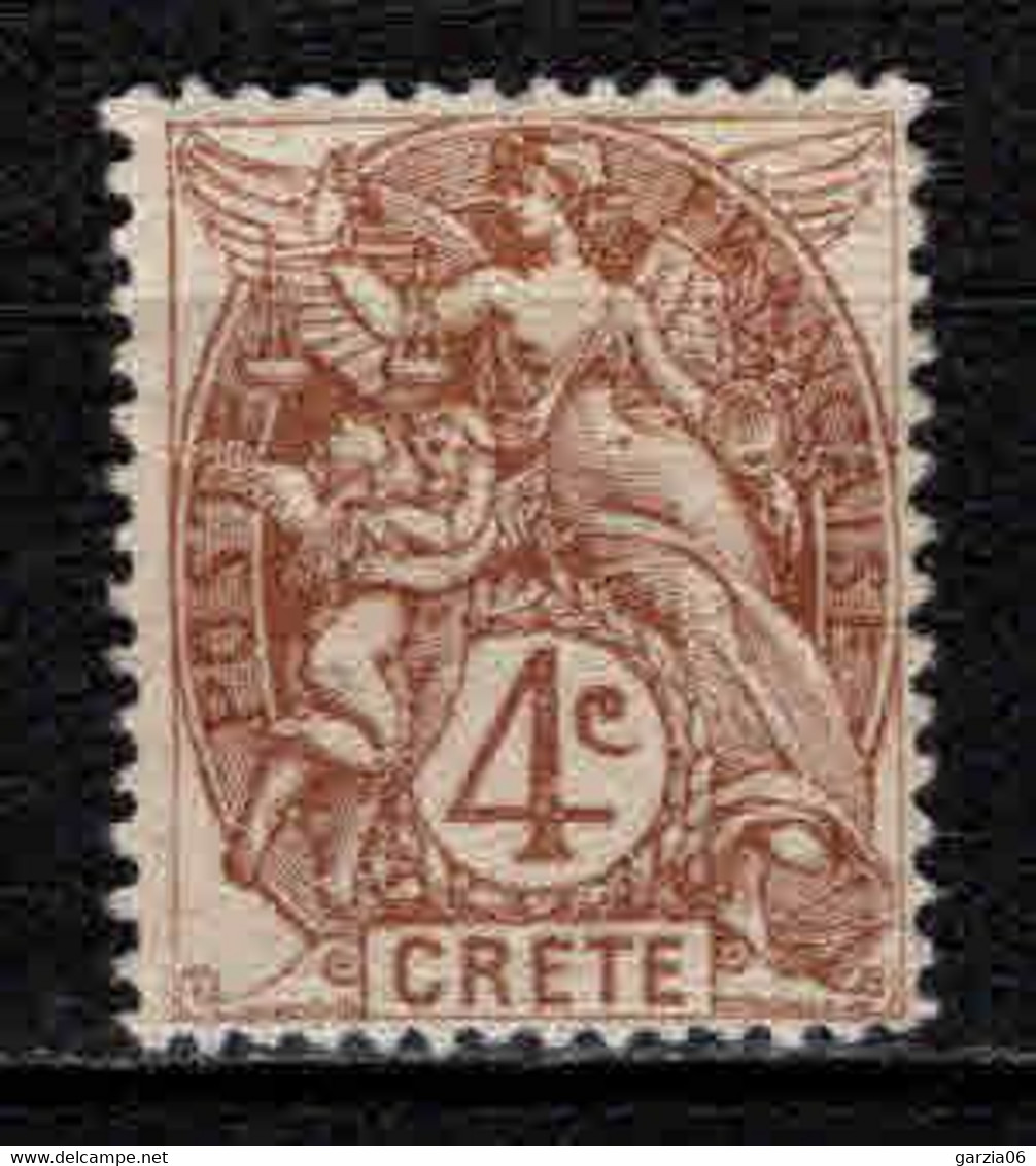 Crète- 1902 -  Type Blanc  - N° 4  -  Neuf * - MLH - Nuevos