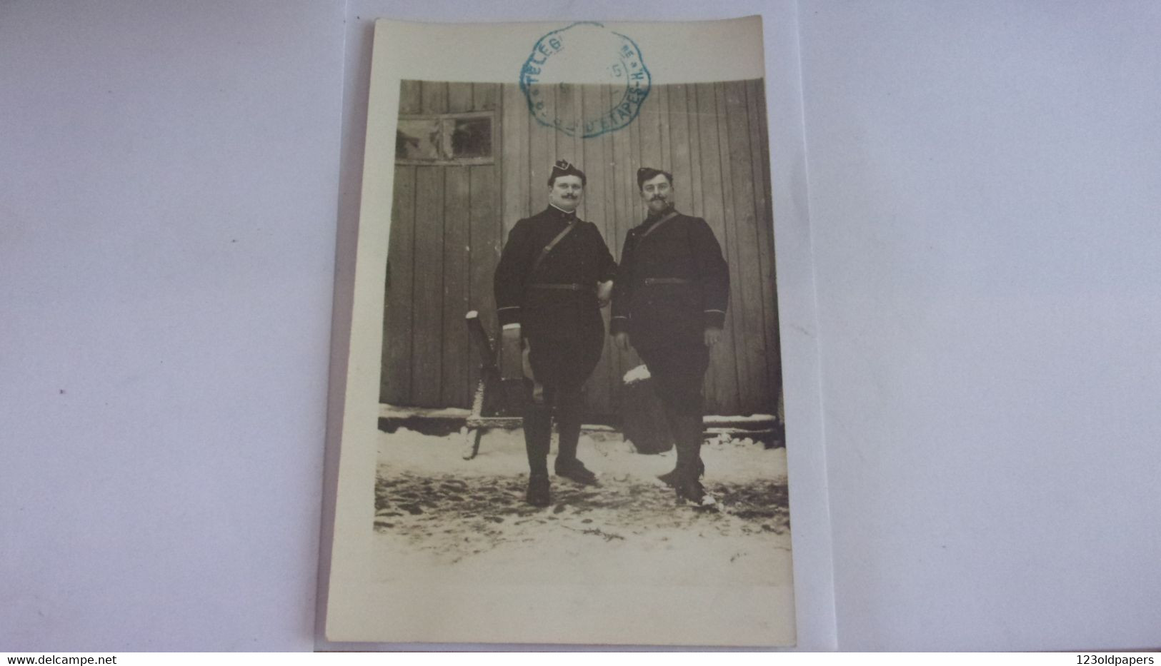 WWI  Rare Photo1914-18 -CACHET TELEGRAPHIE MILITAIRE 1915 POILUS - Guerre De 1914-18