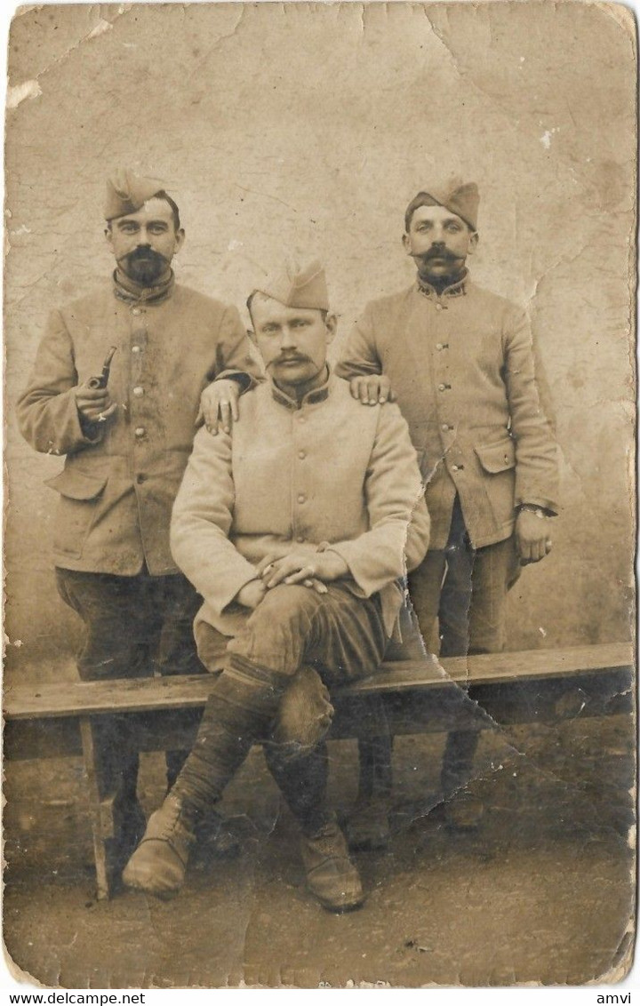 22-8-2680 Militaires Militaria Carte Photo Groupe Soldats - War 1914-18