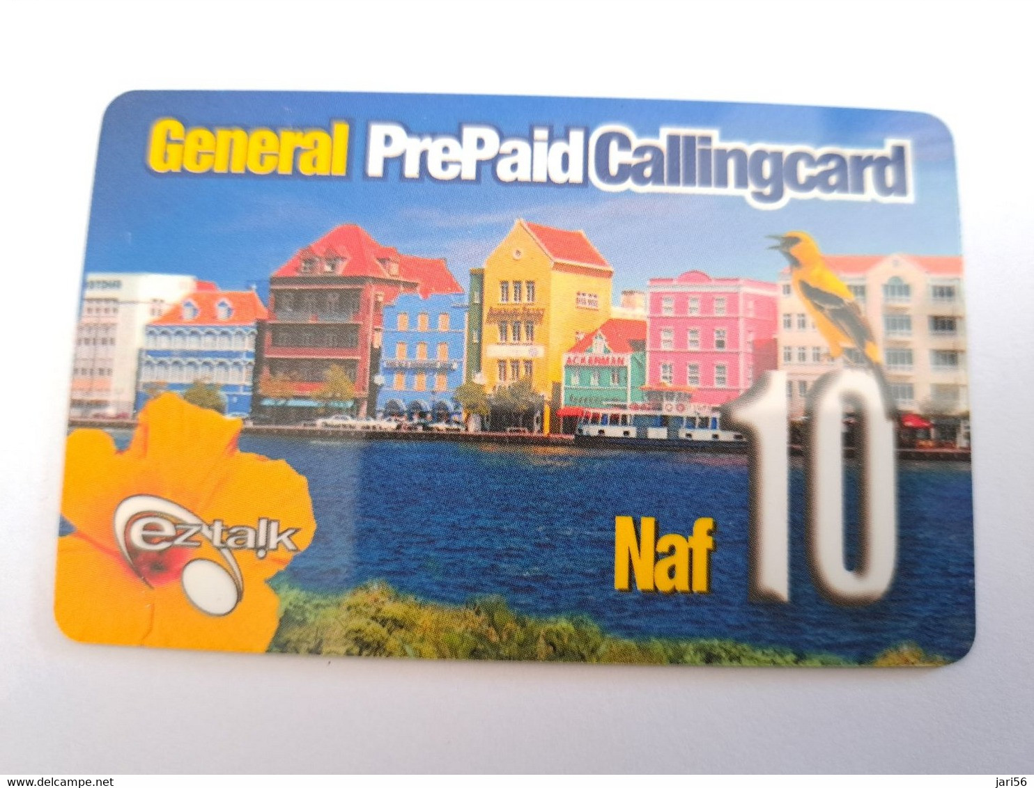 CURACAO NAF 10,-  DUTCH HOUSES IN CURACAO GENERAL PREPAID/ Thick Card   EZ TALK/ USED  ** 10816** - Antillen (Niederländische)