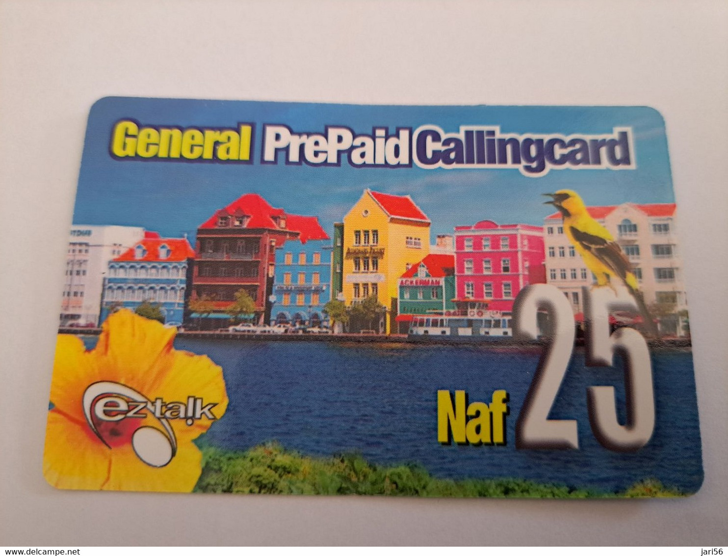 CURACAO NAF 25,-  DUTCH HOUSES IN CURACAO GENERAL PREPAID/ Thin  Card   EZ TALK/ USED  ** 10818** - Antillen (Nederlands)