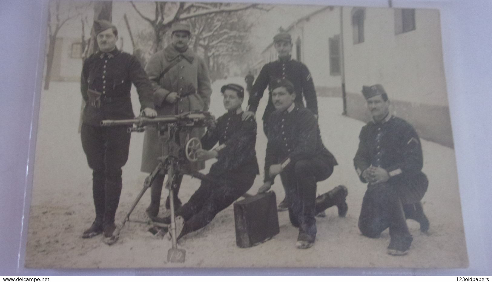 WWI  Rare Photo 1914-18 - LA VALBONNE SOLDAT MITRAILLEUSE 11 EME REGIMENT - 1914-18