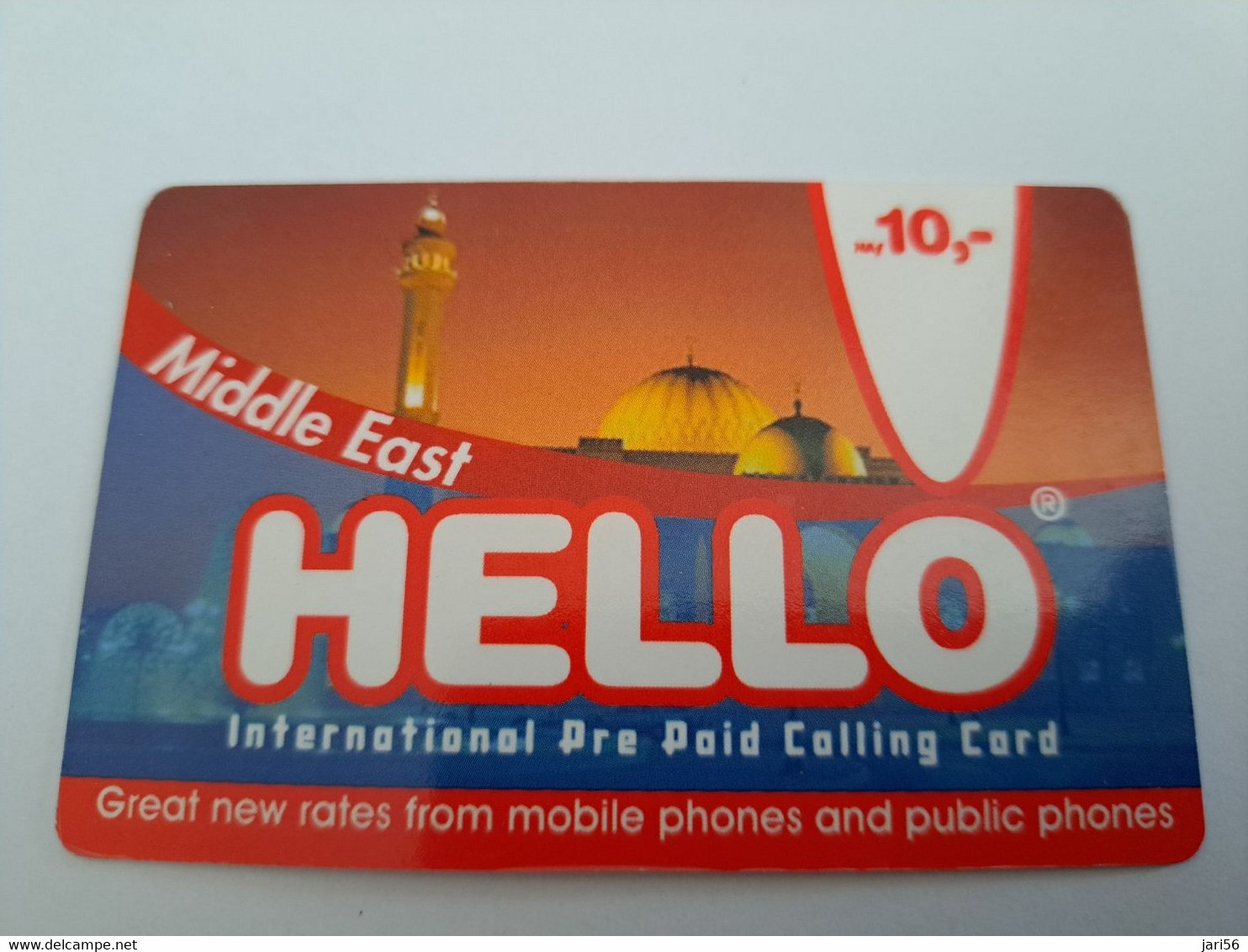 CURACAO NAF 10,- MIDDLE EAST HELLO /SCARLET ( Diff Backside)   EZ TALK     ** 10830** - Antilles (Netherlands)